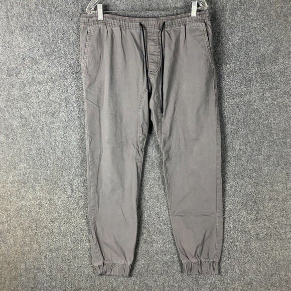 Rail Joggers Men's Large Gray Stretch Athletic Cotton Blend Adults Drawstring L - Picture 1 of 9